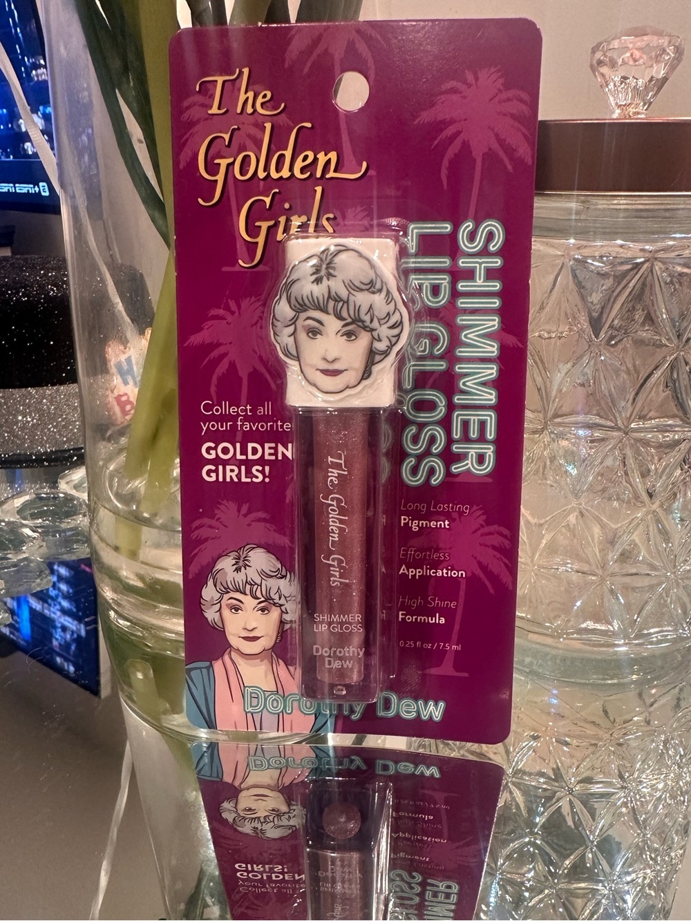 Golden Girls Dorothy Dew Shimmer Lip Gloss NEW Sealed Purple Collectible Makeup